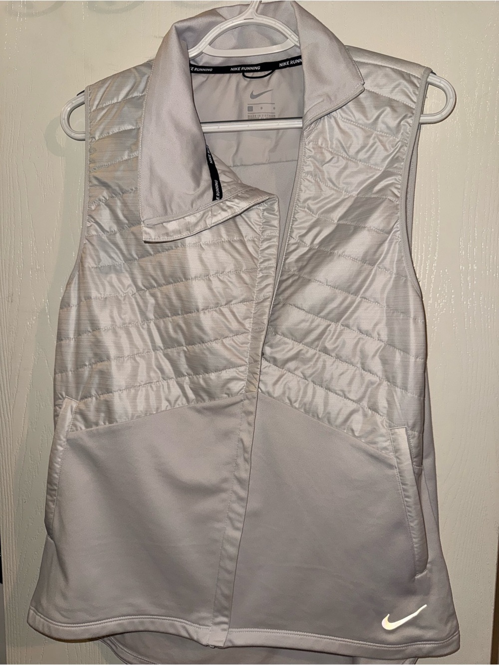 Nike Light Gray Quilted Performance Vest